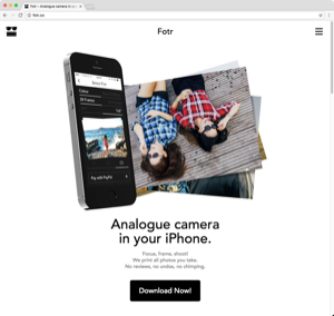 Analogue Camera In Your Iphone 5