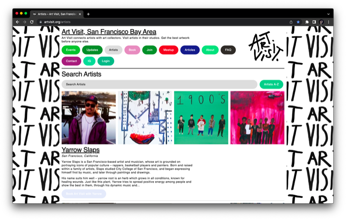 Art Visit Website Design 1