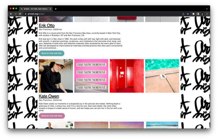 Art Visit Website Design 5