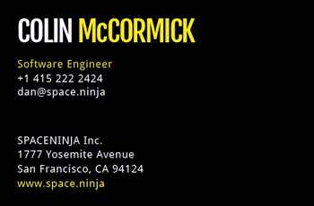 Space Ninja 06 Business Card