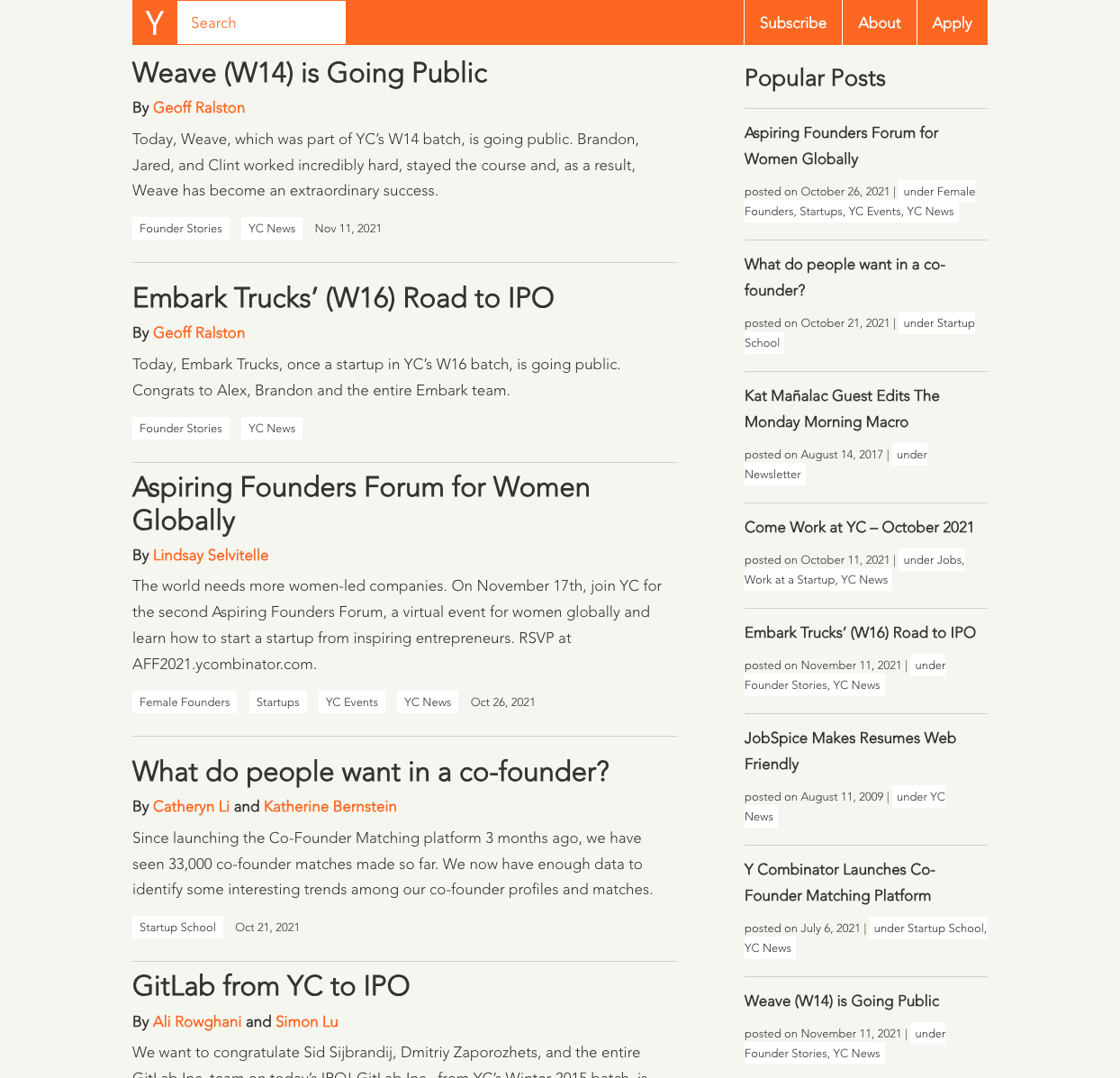 Ycombinator 1 1