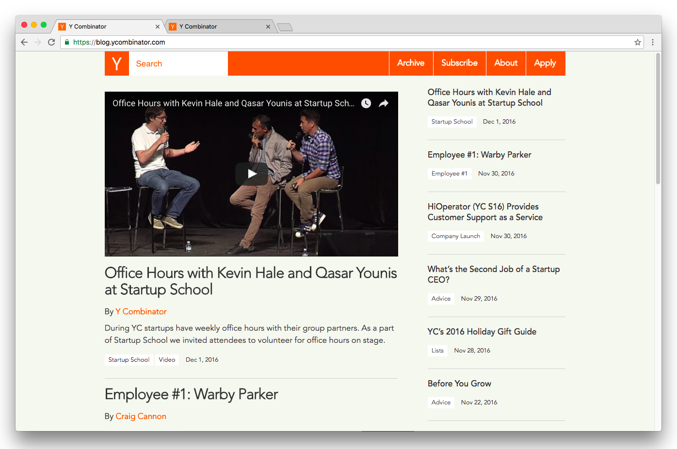 Ycombinator Blog 3